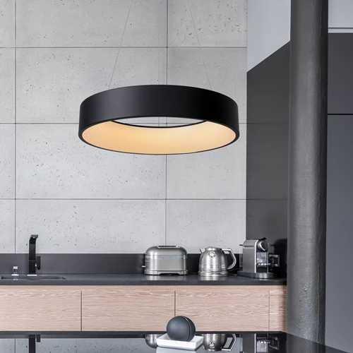 Lucide TALOWE LED - Pendant light - Ø 60 cm - LED Dim. - 1x39W 3000K - Black - atmosphere 1